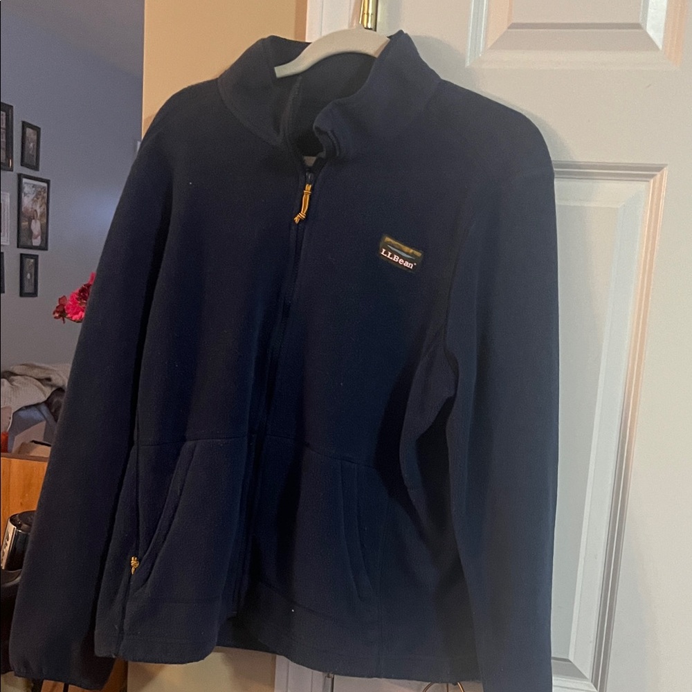 LL Bean Navy Fleece Jacket
